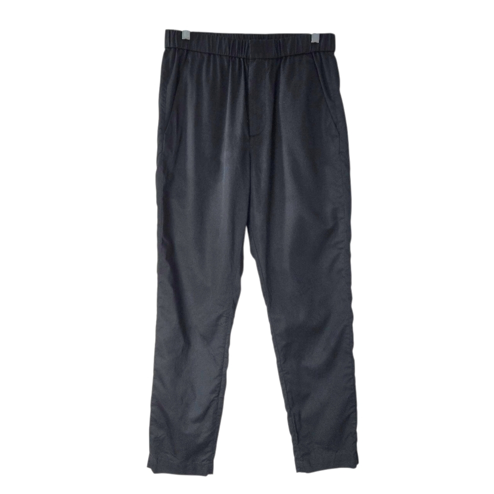 COS Men's Black Lyocell Cotton Elastic Waist Pants Pockets 32 Regular